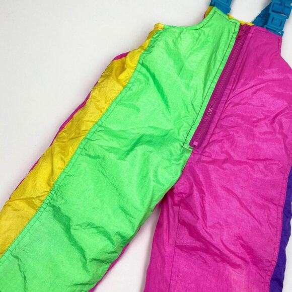 Weestuff Girls Neon Color Block Snow Bibs 12 Months - Picture 3 of 12